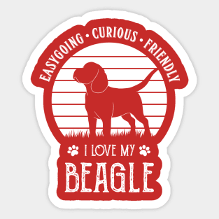 Beagle Dog Minimalist Design Sticker